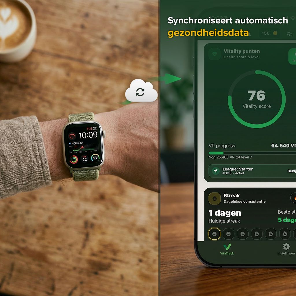 VitaTrack synchroniseert gezondheidsdata